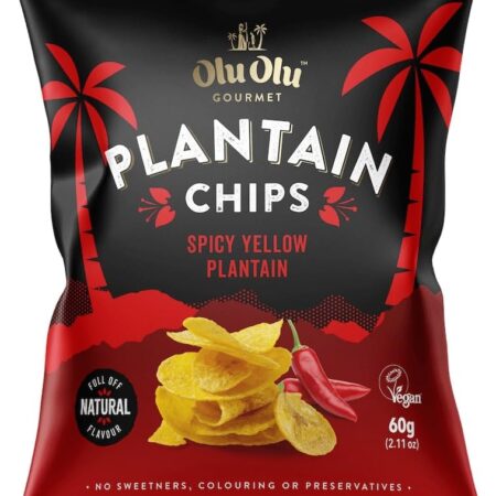 OluOlu Plantain Chips 60g (spicy yellow plantain)