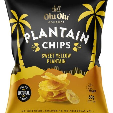 OluOlu Plantain Chips 60g (sweet yellow plantain)